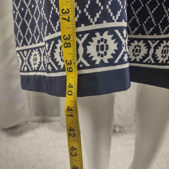 Madison Leigh Womens Blue Ivory Green Lined, Back Zip Dress Size 20W - Picture 7 of 11